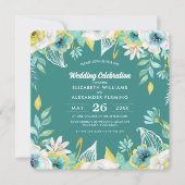 Minzebrgelbe Blumenzwiebelblume Einladung (Vorderseite)