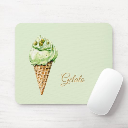 Minzeiscreme-Gelato-Geburtstag Mousepad (Mit Mouse)