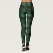Minzeknopf oder Grube auf Waldgrün, Formen Leggings (Rückseite)
