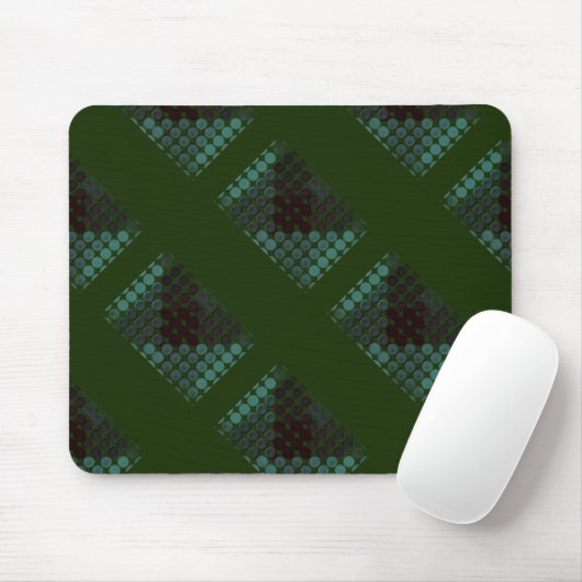 Minzeknopf oder Grube auf Waldgrün, Formen Mousepad (Mit Mouse)