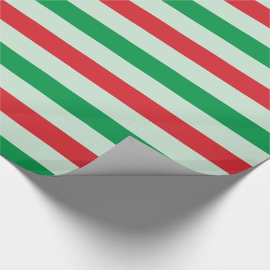 Minzen-gestreiftes gemustertes Papier des Grün-| Geschenkpapier (Ecke)