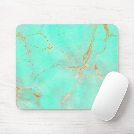 Minzen-u. Goldabstraktes Mousepad (Mit Mouse)