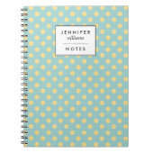 Minzen-und GoldImitat-Glitzer-Punkte Notizblock (Vorderseite)