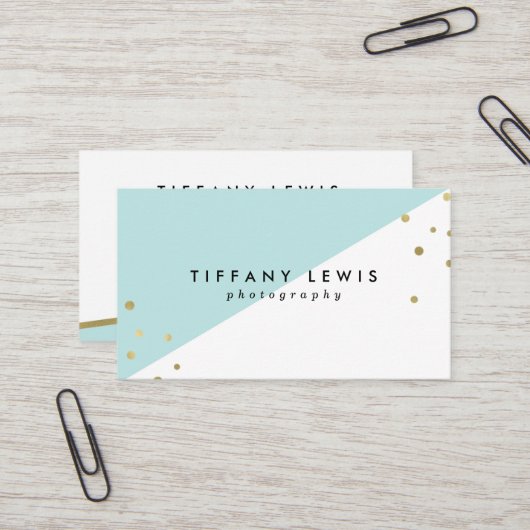 Minzen-und GoldVisitenkarten Visitenkarte (Vorderseite/Rückseite Beispiel)