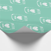 Minzes rustikales, ländliches, schicke Glasscherpa Geschenkpapier (Ecke)