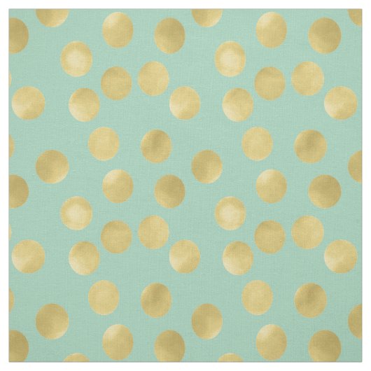 Minzeund Goldglitz-Punkte Stoff (Muster)