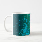 Minzflurry-Abstraktes Spritzkunstwerk Kaffeetasse (Links)
