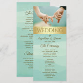 Minzfoto-Hochzeitsprogramm Programm (Vorne/Hinten)