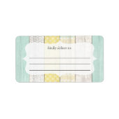 Minzgelbe Hütte Rustikales Holz Große Schreib-on Adressaufkleber (Vorne)