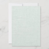 Minzgelbes Brautparty Einladung (Rückseite)