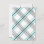 Minzgrauer Schnurrbart Kinderdusche Dankeskarte (Rückseite)