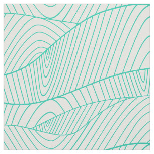 Minzgrün Abstrakt Moderne Wavy-Wirbel Stoff