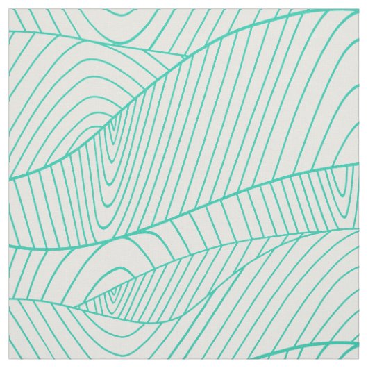 Minzgrün Abstrakt Moderne Wavy-Wirbel Stoff (Muster)
