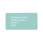 Minzgrün Adressaufkleber (Vorne)