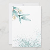 Minzgrün, Aquarellfolien Hochzeit Einladung (Rückseite)