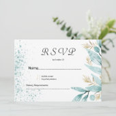 Minzgrün, Aquarellfolien-UAWG Einladung (Stehend Vorderseite)