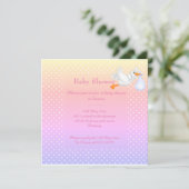 Minzgrün Babydusche Single Einladung (Stehend Vorderseite)