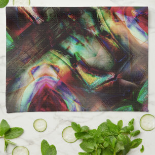 Minzgrün bis rot, holzbewaldete und raue Farbstoff Geschirrtuch