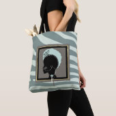 Minzgrün, Creme und schwarzer Zebradruck Tasche (Von Nahem)