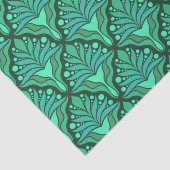 Minzgrün Farben Jugendstil geometrische Muster Seidenpapier (Detail)