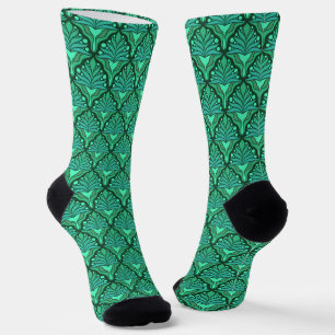 Minzgrün Farben Jugendstil geometrisches Muster So Socken