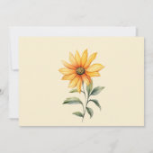 Minzgrün-gelbe Sonnenblumen Blume UAWG Einladung (Rückseite)