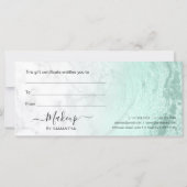 Minzgrün Glitzer Lippen Marmor Makeup Künstler (Rückseite)