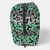 Minzgrün, grau, schwarz, pixelig waschbeutel (Rechts)