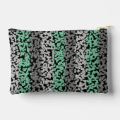 Minzgrün, grau, schwarz, pixelig zubehörtasche (Rückseite)