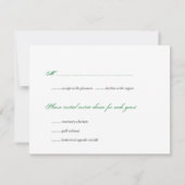 Minzgrün grunge Hochzeitsgehäuse UAWG Antwort Einladung (Rückseite)