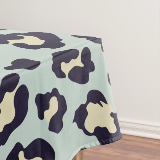 Minzgrün-Leopardendruck Tischdecke (Beispiel)