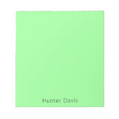 Minzgrün Notizblock (Vorderseite)