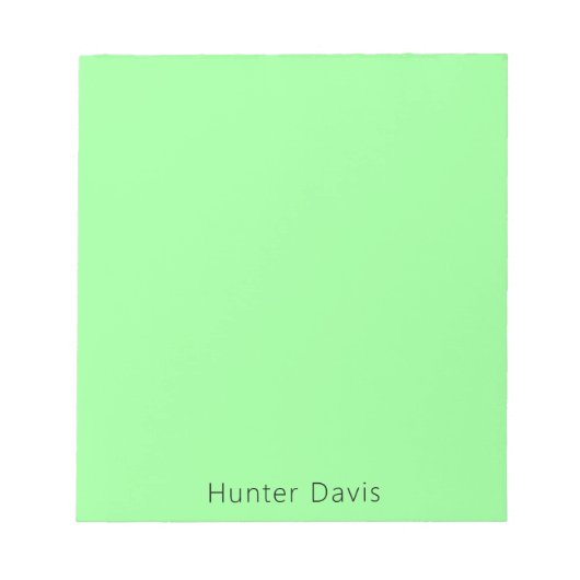 Minzgrün Notizblock (Vorderseite)