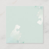 Minzgrün Quadratische Visitenkarte (Rückseite)