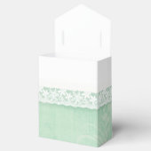 Minzgrün rustikale weiße Spitze danke Geschenkboxe Geschenkschachtel (Geöffnet)