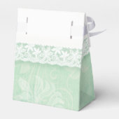 Minzgrün rustikale weiße Spitze danke Geschenkboxe Geschenkschachtel (Rückseite)