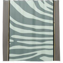 Minzgrün, Schwarz und Minzgrün Duschvorhang