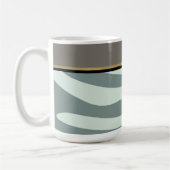 Minzgrün, Schwarz und Zebra Kaffeetasse (Links)
