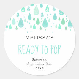 Minzgrün Seile Bereit zum Pop Runder Aufkleber