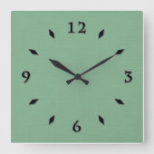 Minzgrün solide strukturiert quadratische wanduhr (Vorderseite)