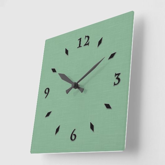 Minzgrün solide strukturiert quadratische wanduhr (Winkel)