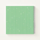 Minzgrün Streifen monogramm Pastellfarben modern Notizblock (Rückseite)