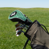 Minzgrün trendy Chevron-Muster Monogramm Golf Headcover (In SItu)