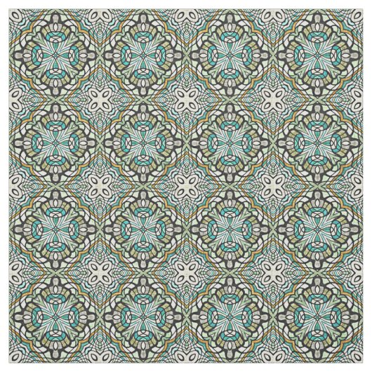 Minzgrün-Türkis-Mosaikmuster Stoff (Muster)