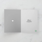 Minzgrün und grau mit Foto-Namen Jubiläum Karte (Innenseite)