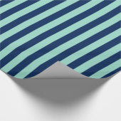 Minzgrün und Marschstreifen Geschenkpapier (Ecke)