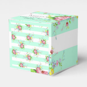 Minzgrün und rosa Blumenkästen Geschenkschachtel