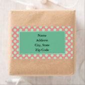 Minzgrün und rosa Polka-Punktmuster (Insitu)