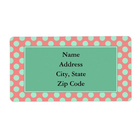 Minzgrün und rosa Polka-Punktmuster (Vorne)