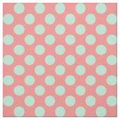 Minzgrün und rosa Polka-Punktmuster Stoff (Muster)